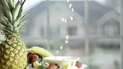 Slow Motion of Preparing Breakfast with Cereal Stock Footage