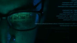 Hacker Man Working On Computer Stock Footage