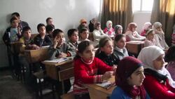 Elementary School in Aleppo, Syria Stock Footage