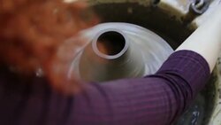Woman Working Potters Stock Footage