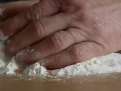 Mixing and Kneading A Cheesecake Dough Stock Footage