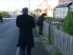 Ed Balls handing out flyers in Morley News Clip