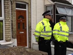 Police stood outside home of terror suspect News Clip