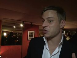 INTERVIEW: Tom Wlaschiha on what attracted him to the script at the Resistance: UK Premiere at London England. (Footage by WireImage Video/Getty Images Entertainment Video) Stock Footage