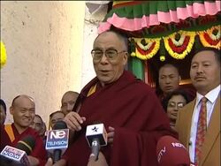Dalai Lama visits town near Tibet border, angering China, DLama sot News Clip