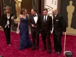 Director Jason Cohen, Matt Boger and Tim Zaal  - 86th Annual Academy Awards - Arrivals Stock Footage