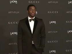 Chadwick Boseman at 2014 LACMA Art+Film Gala Honoring Barbara Kruger And Quentin Tarantino Presented By Gucci Stock Footage