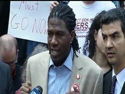 Activists joined members of New York's City Council in Zuccotti Park Monday to complain about police tactics. On Saturday, police started detaining people after Occupy supporters gathered in the park to mark six months since the start of the movement. News Clip