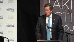 Toronto Affordable Housing Summit 2016: John Tory, Mayor of Toronto, Addresses Participants Stock Footage