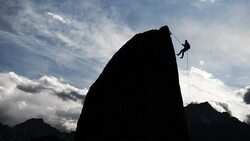 wild rappell Stock Footage