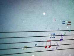 background musical score notes loopable Stock Footage