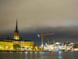 Cityscape and Tower Crane Time Lapse Stock Footage