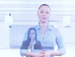 HD: Businesswoman Having A Future Multi Conference Stock Footage