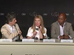 INTERVIEW: Andrera Arnold on not reading about the films before seeing them at The Jury Press Conference: 65th Cannes Film Festival on May 16, 2012 in Cannes, France. (Footage by WireImage Video/Getty Images)  Stock Footage