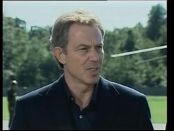 US President and British PM at Camp David, comment on Iraq News Clip