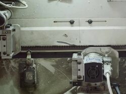 ECU inside of machine processing fiberboard plates in furniture factory Stock Footage