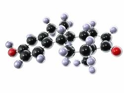 Estrone molecule oestrone Stock Footage