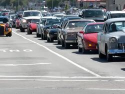 17th annual Woodward Dream Cruise Classic Car Parade Stock Footage