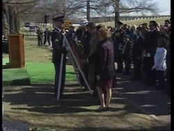 USA: VIRGINIA: TRIBUTE PAID TO SERVICE PEOPLE WHO LOST LIVES IN GULF WAR News Clip