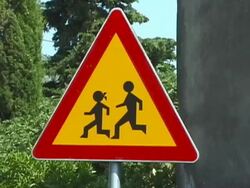 Eastern Europe, Mediterranean Crosswalk, Pedestrian Crossing Stock Footage