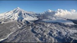 Russia - Volcano erupts shooting plume of ash 4km into sky Instructional Video