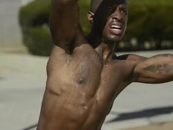 ECU R/F of a black male basketball player and the ball as he plays, dribbles, passes and shoots the basketball. Stock Footage