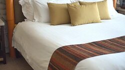 Pillow on bed Stock Footage