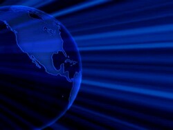 Globe with Light Rays, HD Background Stock Footage