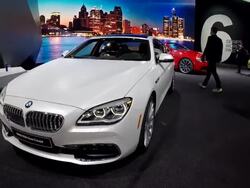 BMW cars on display at the Detroit Motor Show News Clip