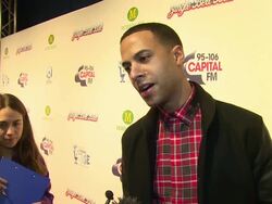 INTERVIEW - Marvin Humes on Christmas at The Jingle Bell Ball 2014 on 7th December 2014 in London, England. Stock Footage