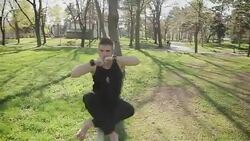 Amazing skill,balance on the rope Stock Footage