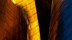 Gugghenheim Museum in Bilbao Stock Footage