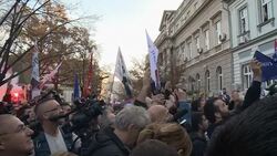 CLEAN : Accused war criminal Seselj in fiery return home to Belgrade News Clip