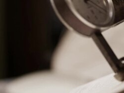 Violin Maker measuring Stock Footage