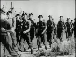 British soldiers march in Egypt. News Clip