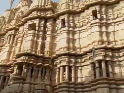MS PAN Jain temple inside Jaislamer fort / Jaislamer, Rajasthan, India Stock Footage