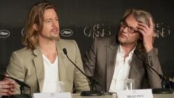 NEW - BRAD PITT ATTENDS PRESS CONFERENCE IN CANNES FOR HIS FILM 'KILLING ME SOFTLY' News Clip