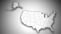 3D California State USA Zoom Stock Footage