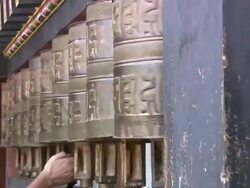 Prayer Wheels - Bhutan Series Stock Footage