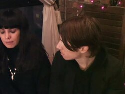 School of Seven Bells Interview (clip 9) Stock Footage