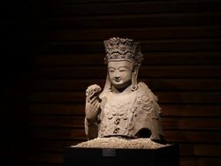 MS Buddhist Statue/xian,shaanxi,China Stock Footage