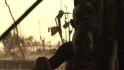A cattle camp in South Sudan Stock Footage