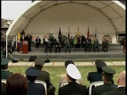 Ceremony for soldiers wounded by mines at start of national campaign News Clip