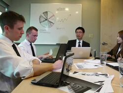 Business team meeting in a boardroom Stock Footage