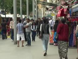 Ethnic community street scenes in Poplar, East London News Clip