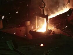 Metal industry-Molten Steel Stock Footage