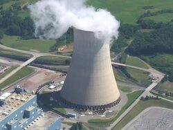 Aerial View of Power Plant Stock Footage