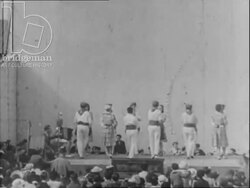 Traditional dancing. Basque Country, c.1930s Stock Footage