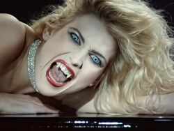 HD Slow Motion: Close-Up Of A Beautiful Vampire Stock Footage