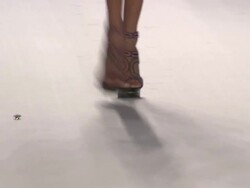 Models walk the runway during the A Che swimwear 2012 show Stock Footage